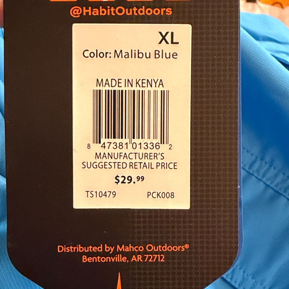 NWT HABIT Short Sleeve Springs UPF Quick Dry River Shirt Outdoor Camping Size XL - Picture 9 of 9